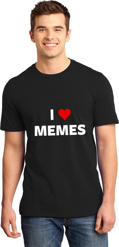 ILOVEMEMES Men Printed Round Neck Cotton Blend Black T-Shirt