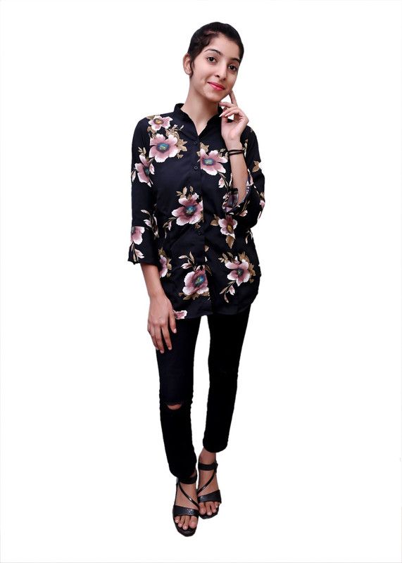 Women Regular Fit Self Design Party Shirt