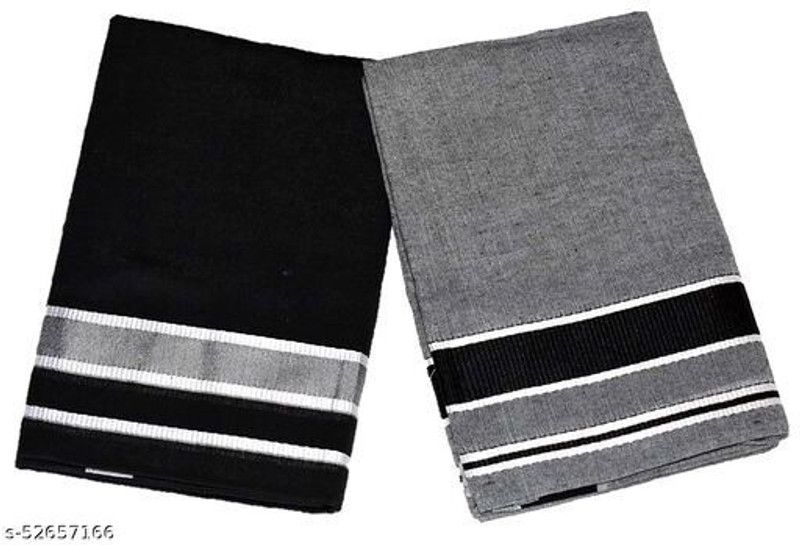 Solid Black Lungi