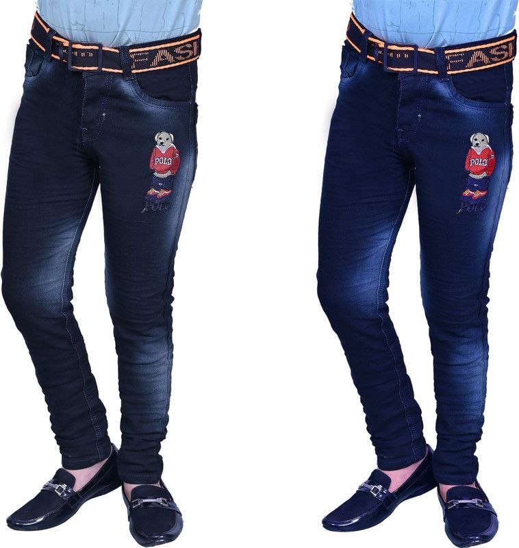 Regular Boys Dark Blue Jeans  (Pack of 2)