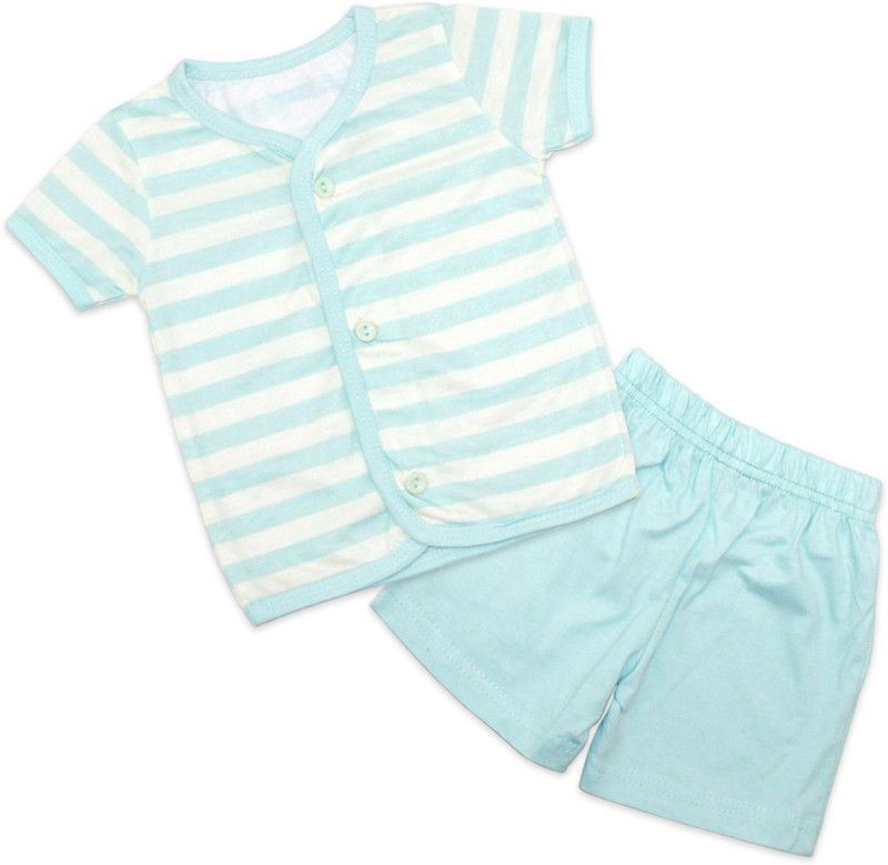 Boys & Girls Casual Shirt Shorts  (Purple)