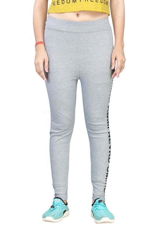 FAYDA MALL Grey Jegging  (Graphic Print)