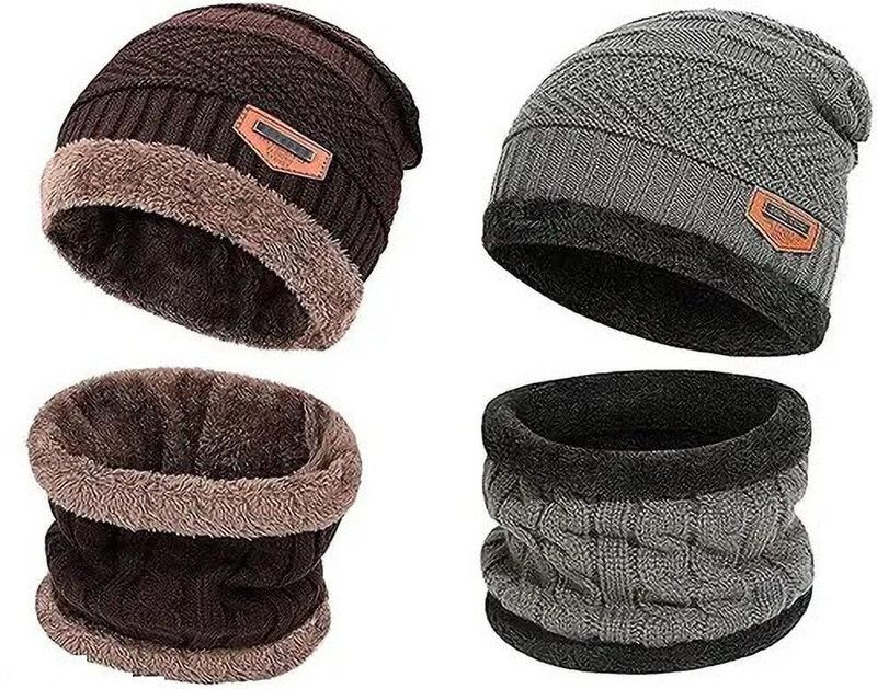 THE UNIQUE KART Solid Men & Women Muffler  (Pack of 2)