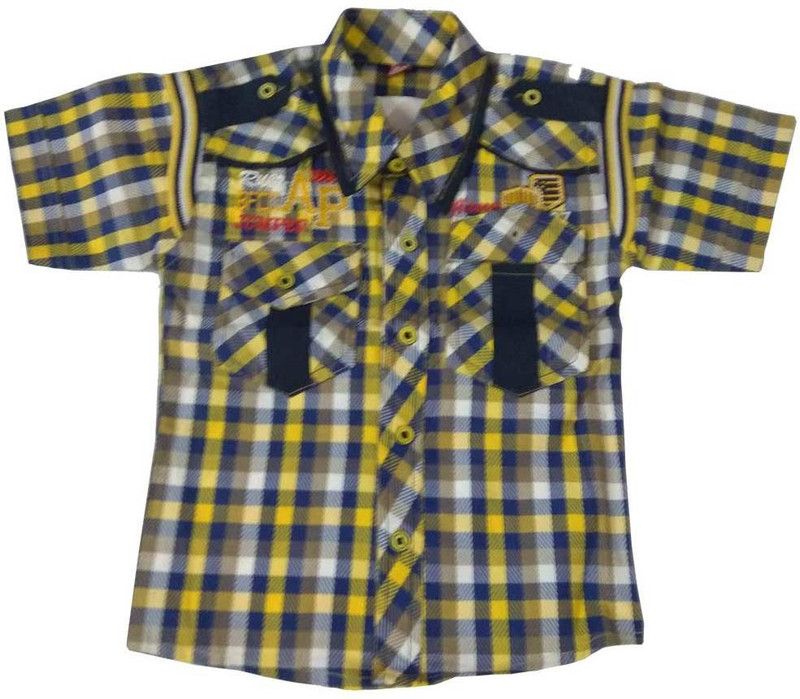 Boys Regular Fit Checkered Casual Shirt  (Pack of 2)