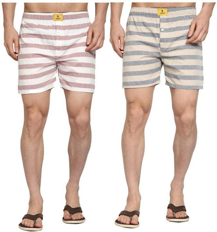 Pack of 2 Striped Men Multicolor Boxer Shorts