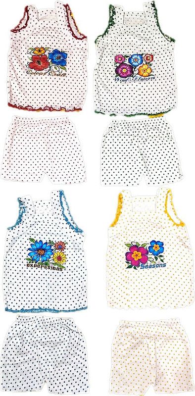 Baby Girls Casual Dress Shorts  (White)