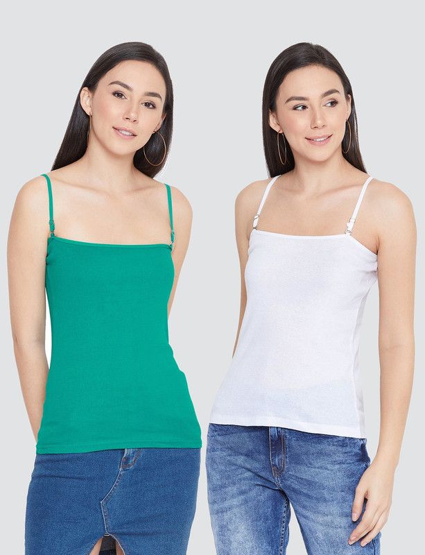 Women White, Blue Camisole