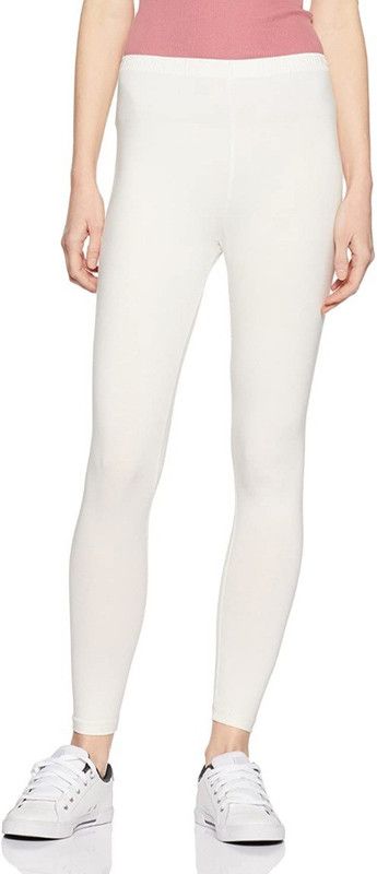 LUX LYRA Ankle Length Winter Wear Legging  (White, Solid)
