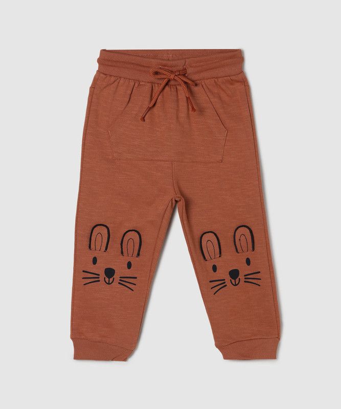 Track Pant For Baby Boys  (Brown, Pack of 1)