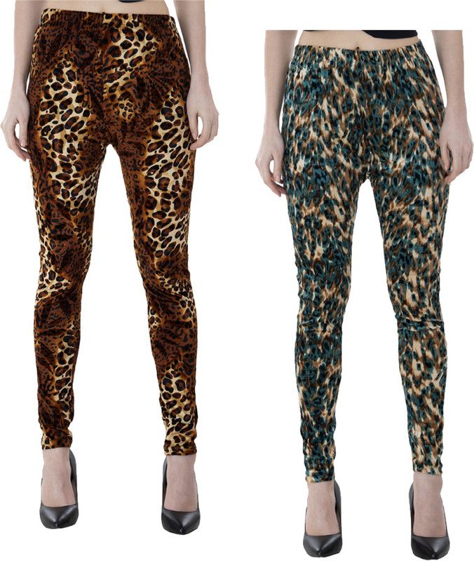 Indistar Ankle Length Western Wear Legging  (Multicolor, Animal Print)