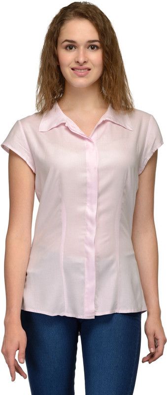 Indo-Western Women Slim Fit Solid Club Collar Casual Shirt