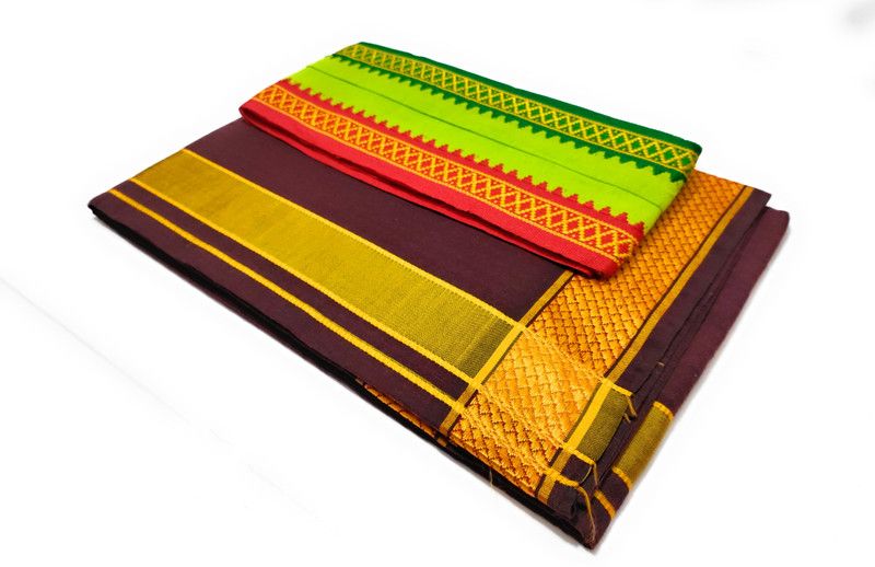 shershaan Striped Maroon Lungi