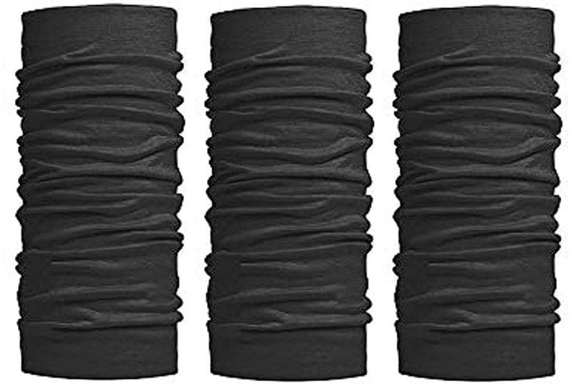 Men & Women Solid Bandana  (Pack of 4)