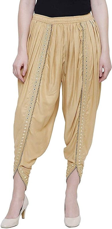 Women Flared Multicolor Viscose Rayon Trousers