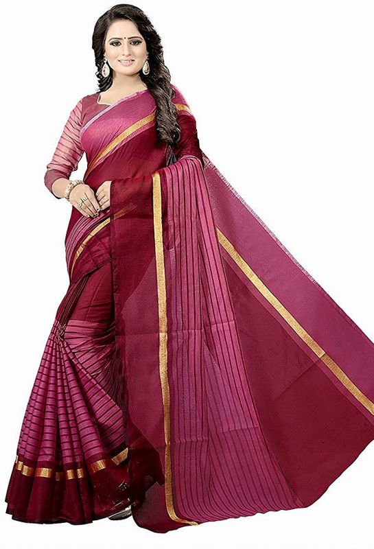 Embellished Chanderi Cotton Silk Saree  (Grey)