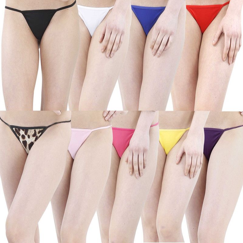 Pack of 9 Women Thong Multicolor Panty