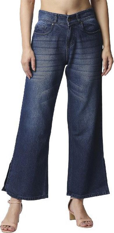 Women High Rise Blue Jeans