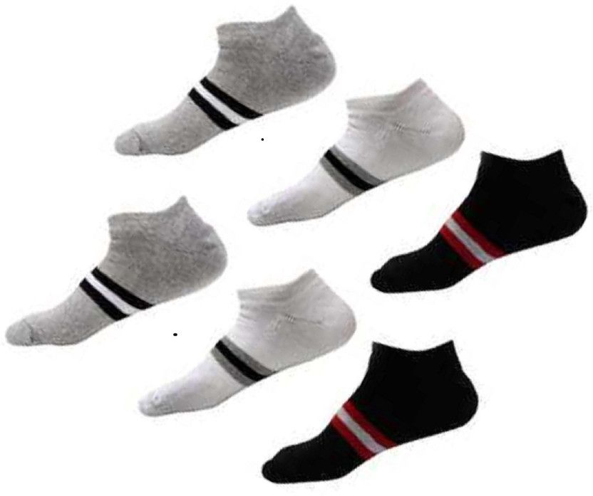 Men & Women Striped Mid-Calf/Crew  (Pack of 6)