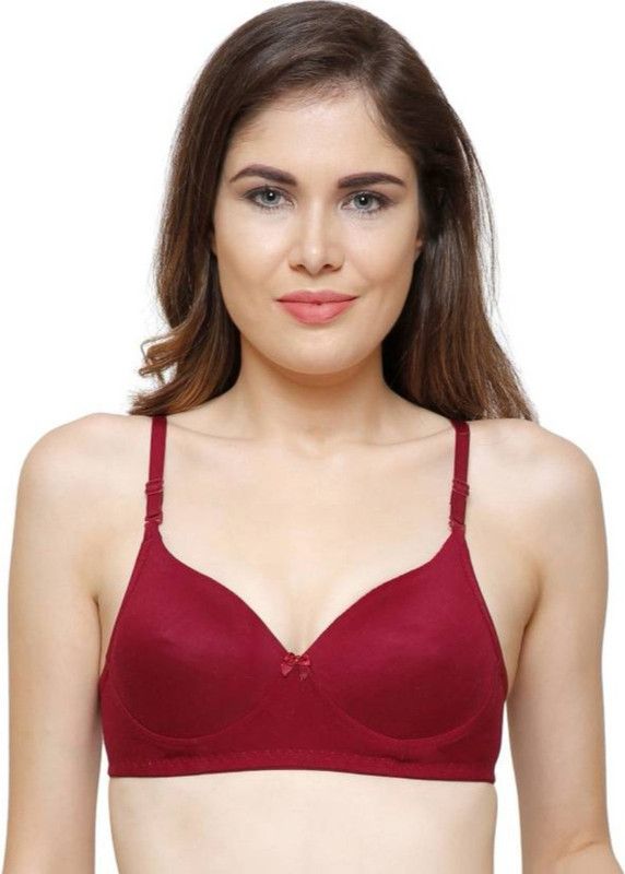 Women Full Coverage Lightly Padded Bra  (Maroon)
