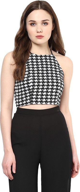 Casual Sleeveless Geometric Print Women Multicolor Top