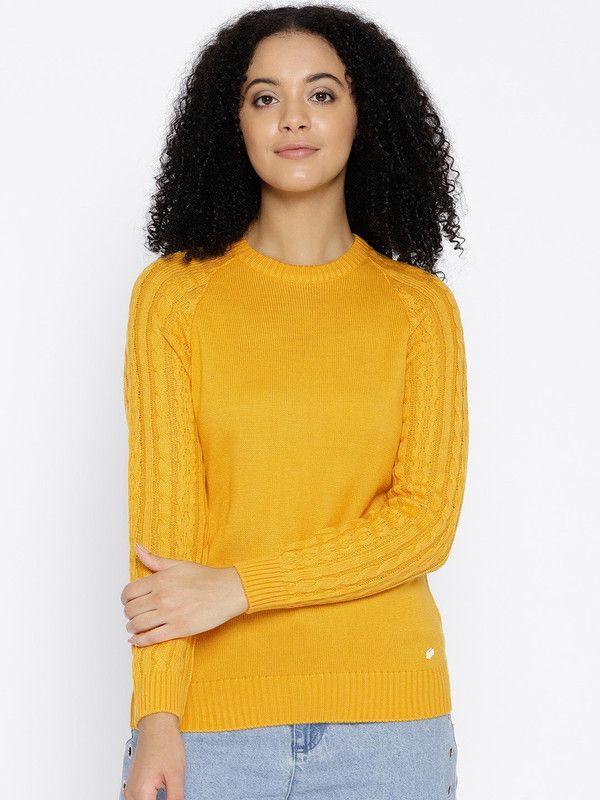 CAYMAN Round Neck Solid Women Pullover