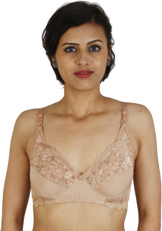 Women Bralette Non Padded Bra  (Gold)