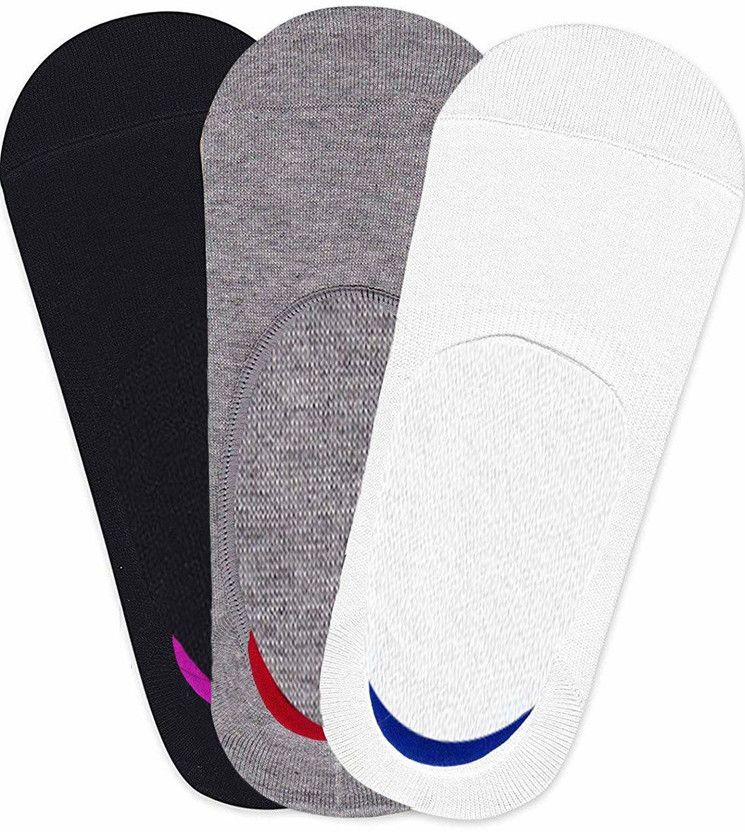 Men Self Design, Solid Peds/Footie/No-Show  (Pack of 3)