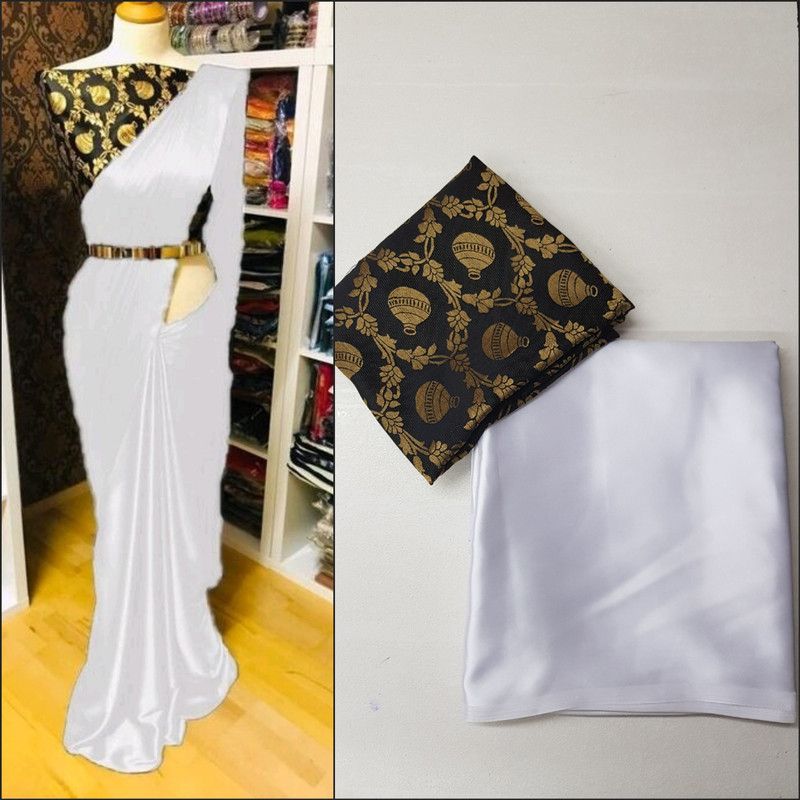 Bollywood Pure Silk Saree  (White)