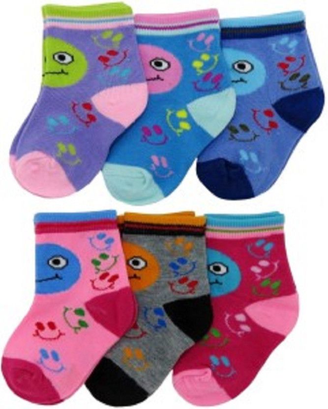 Baby Boys & Baby Girls Animal Print, Self Design Ankle Length  (Pack of 6)