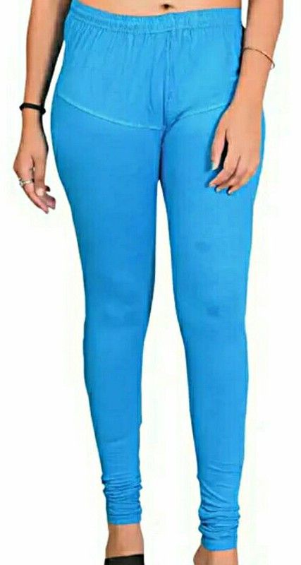 SRI CLUB Churidar Ethnic Wear Legging  (Light Blue, Solid)