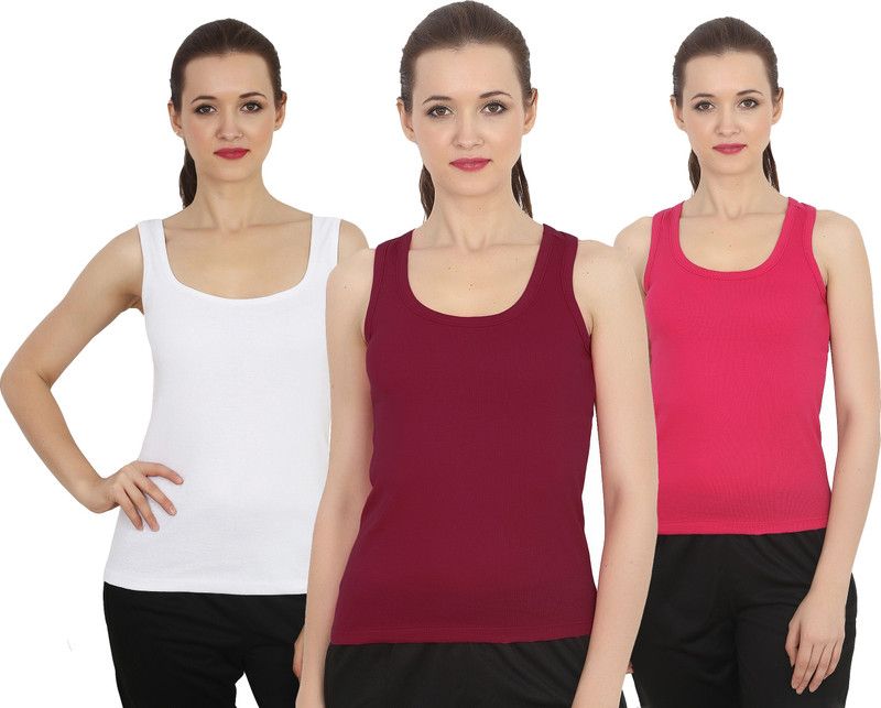 Women White, Maroon, Pink Camisole