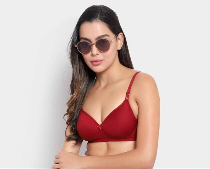 Girls Everyday Lightly Padded Bra  (Maroon)