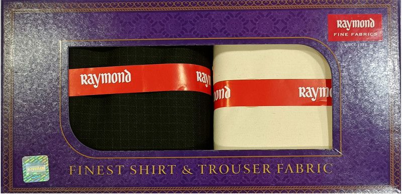 Unstitched Cotton Blend Shirt & Trouser Fabric Solid, Checkered