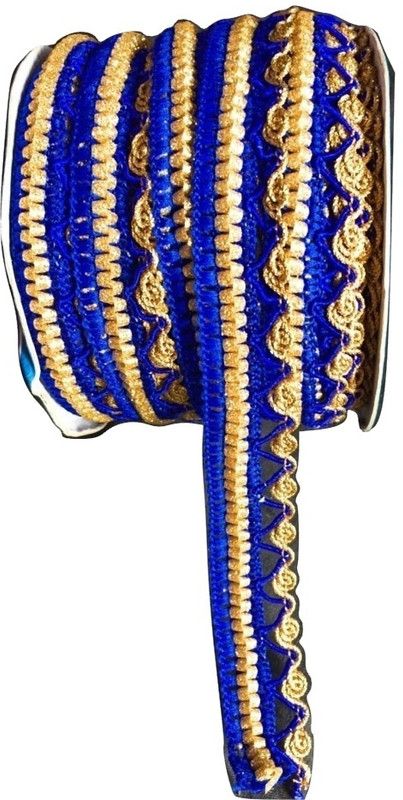 XLDreams BlueSareeLace Lace Saree Falls  (Multicolor)