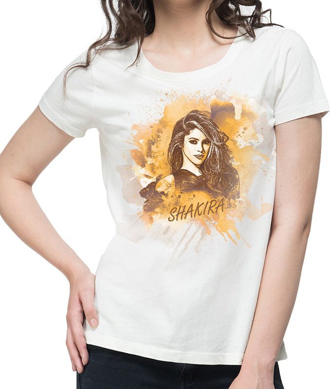 Casual Regular Sleeves Graphic Print Women White, Brown, Yellow Top