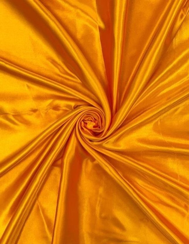 Solid/Plain Daily Wear Pure Silk, Satin Saree  (Orange)
