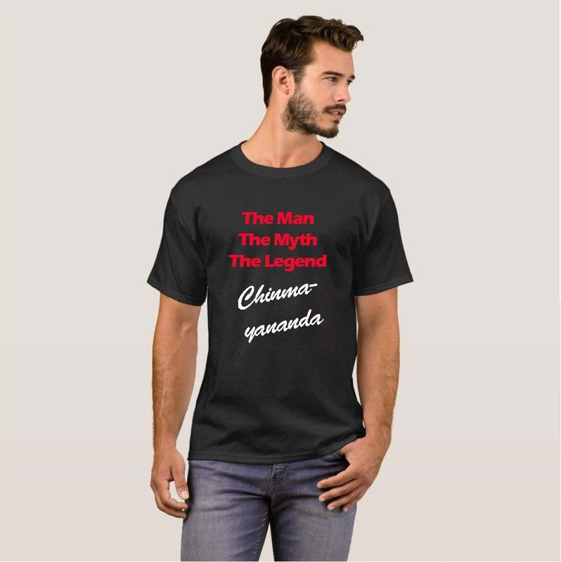 Chinmayananda College Dude Stylish Fashion V03 Men Printed Round Neck Cotton Blend Black T-Shirt