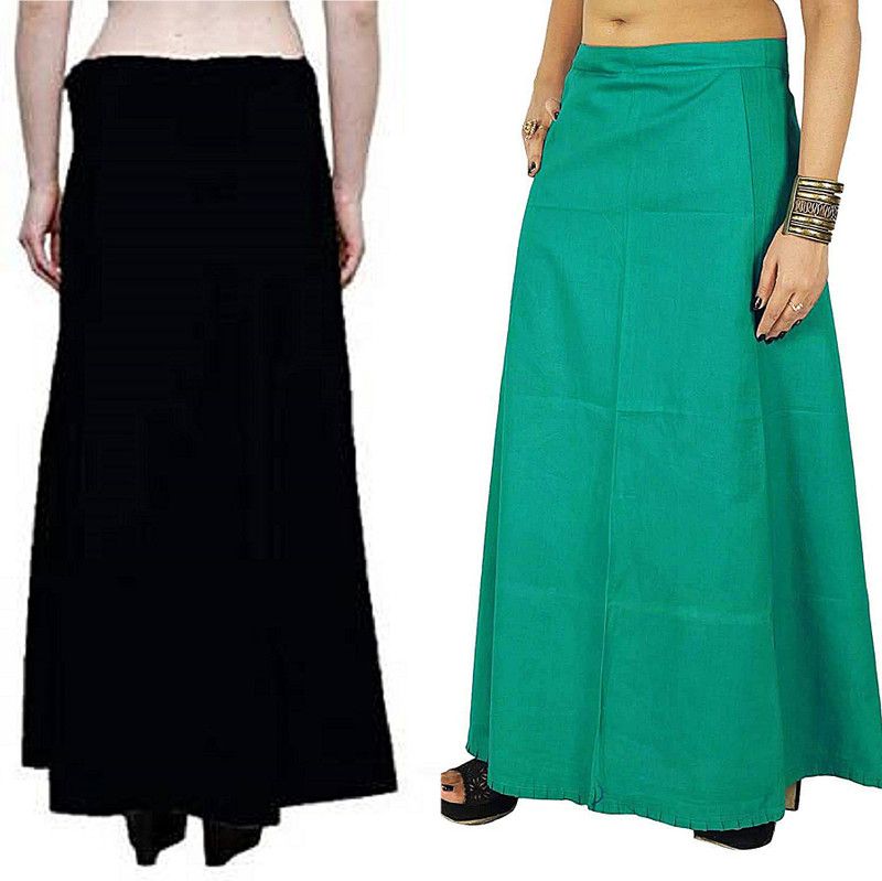 Gugaliya BEST QUALITY ,BLACK-RAMA Pure Cotton Petticoat  (Medium)