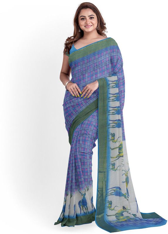 Self Design Daily Wear Chanderi, Cotton Silk Saree  (Multicolor)