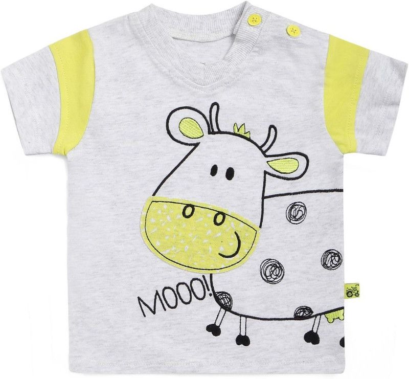 Baby Girls Cotton Blend A-line Top  (Grey, Pack of 1)