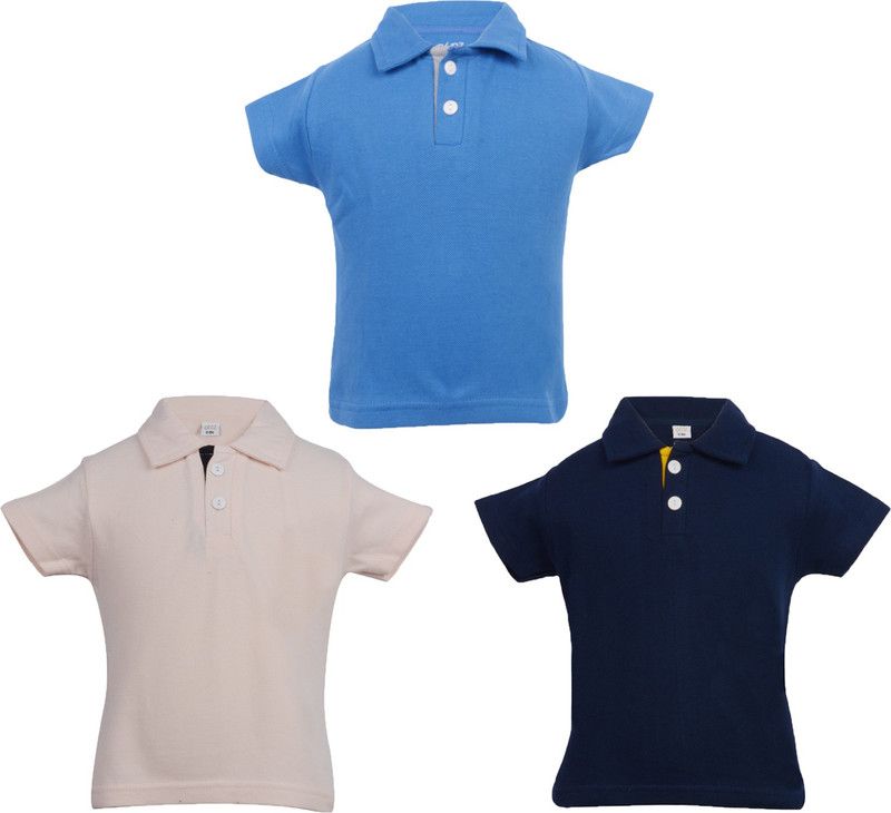Boys & Girls Solid Cotton Blend T Shirt  (Pink, Pack of 3)