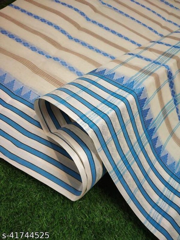 Fashion Pure Cotton Saree  (Beige)