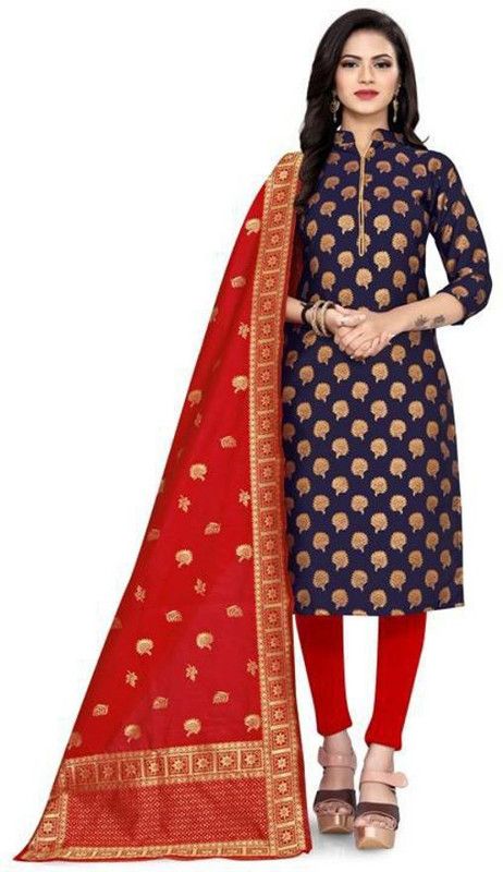 Unstitched Pure Silk Salwar Suit Material Solid