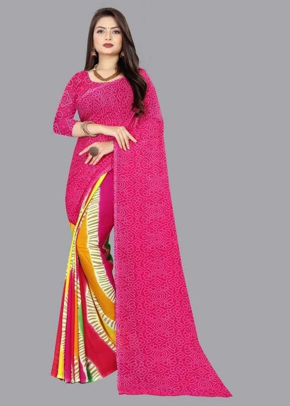 Striped Banarasi Cotton Blend Saree  (Multicolor)