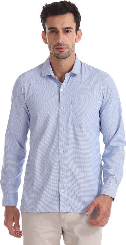 Men Regular Fit Self Design Spread Collar Formal Shirt  (Pack of 2)