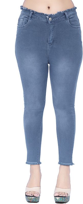 Women Slim Low Rise Grey Jeans
