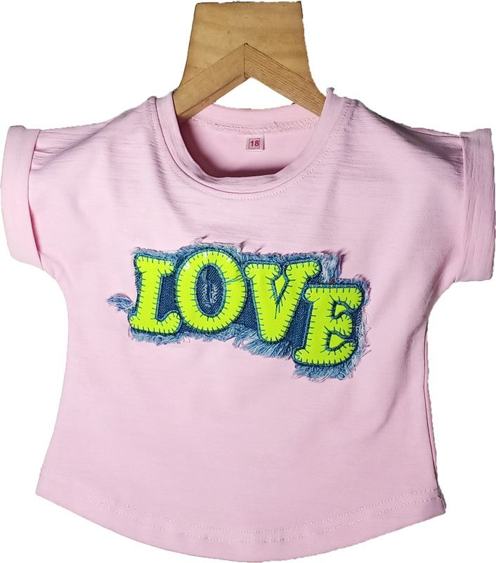 Baby Girls Cotton Silk Fashion Sleeve Top  (Pink, Pack of 1)