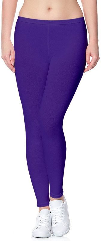 Omikka Ankle Length Western Wear Legging  (Purple, Solid)