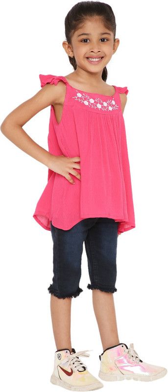 Baby Girls Disney Princess Casual Top Capri  (Pink)