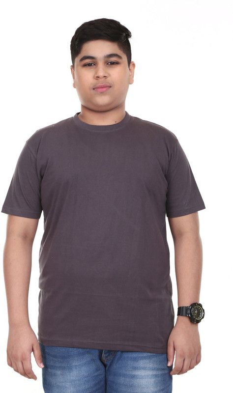 Round Collar Bio Wash Mustard T-Shirt for Casual Wear Sports Wear Men Solid Round Neck Cotton Blend Grey T-Shirt